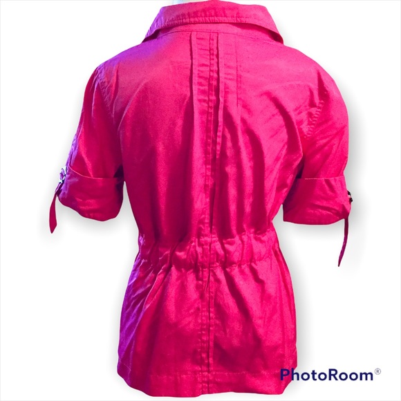 Talie Hot Pink Short Sleeve Jacket - Picture 3 of 3